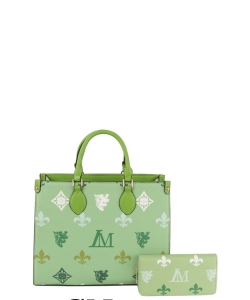 2in1 Fashion Tophandle Tote Bag LMP006-Z-1W GREEN